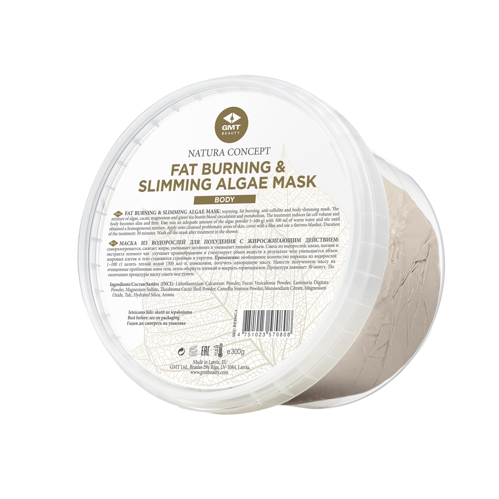 Slaidinoša un taukus dedzinoša aļģu maska (FAT BURNING & SLIMMING ALGAE MASK)